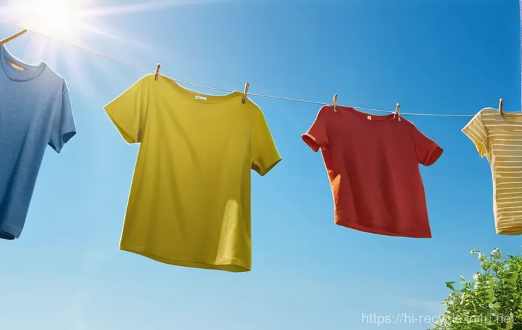 친환경 세탁법 - **Prompt:** A serene outdoor setting, possibly a sun-drenched backyard or balcony, where a person (g...