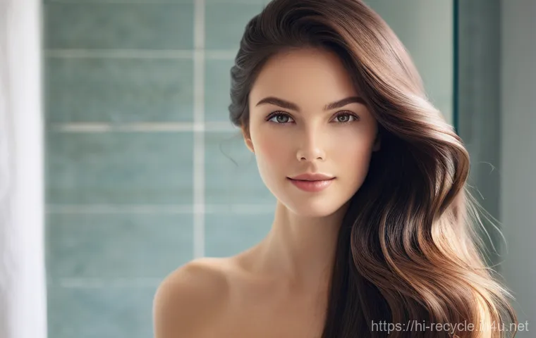 쌀뜨물 활용법 - **Prompt: Radiant Hair Transformation**
    "A stunning young woman with extraordinarily long, thick...