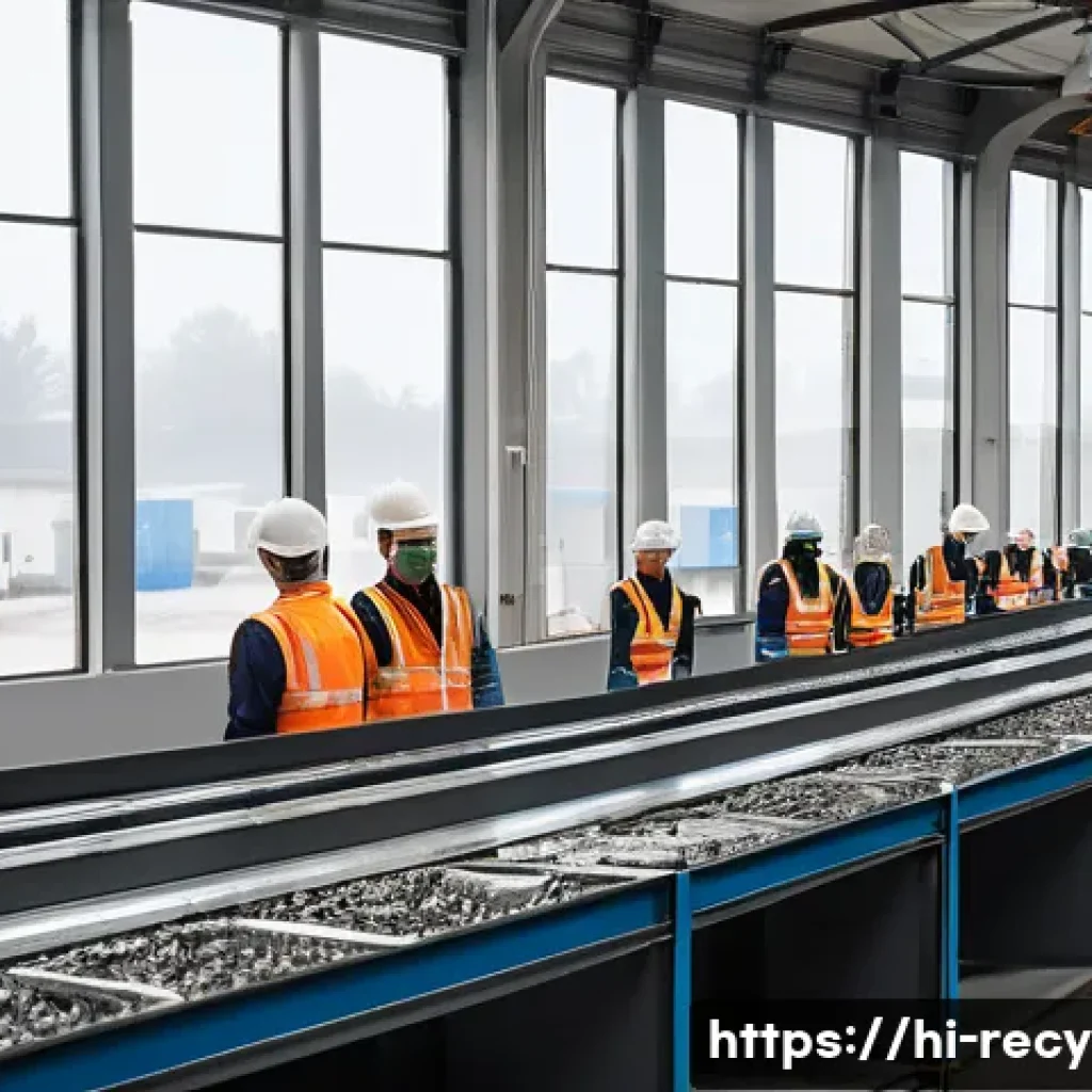 고철 재활용 시장 현황 - **Prompt 1: Advanced Eco-Friendly Metal Recycling Facility**
    "A brightly lit, spacious, and ultr...