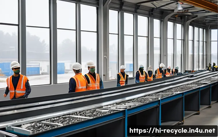 고철 재활용 시장 현황 - **Prompt 1: Advanced Eco-Friendly Metal Recycling Facility**
"A brightly lit, spacious, and ultr...